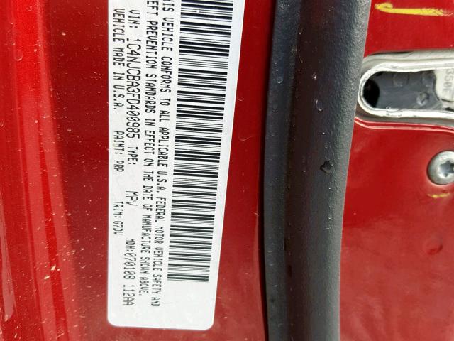 1J4NT1FB0BD137781 - 2011 JEEP COMPASS SP 红色 照片 10