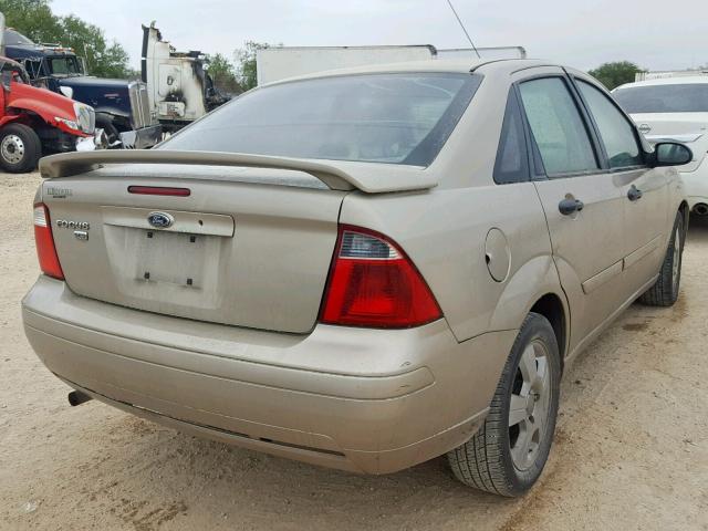 1FAFP34N37W203250 - 2007 FORD FOCUS ZX4 BEIGE photo 4