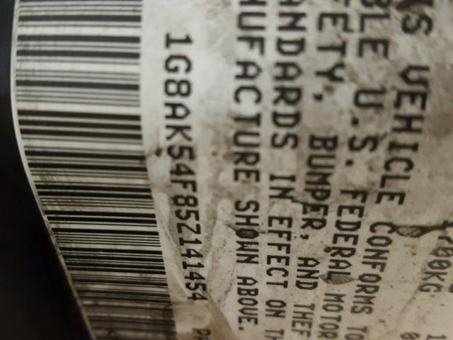 1G8AK54F85Z141454 - 2005 SATURN ION LEVEL GRAY photo 10