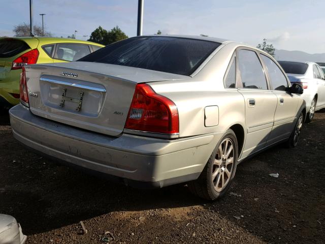 YV1TH59H241374311 - 2004 VOLVO S80 2.5T SILVER photo 4