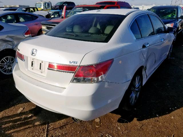 1HGCP3F81BA030436 - 2011 HONDA ACCORD EXL WHITE photo 4