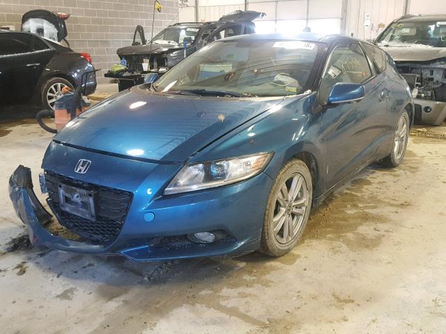 JHMZF1D44BS013090 - 2011 HONDA CR-Z BLUE photo 2