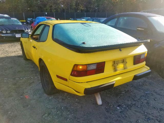 WP0AA0956GN152538 - 1986 PORSCHE 944 YELLOW photo 3