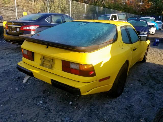 WP0AA0956GN152538 - 1986 PORSCHE 944 YELLOW photo 4