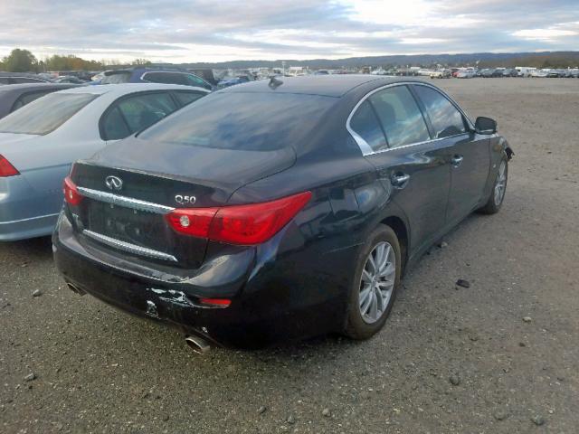 JN1BV7AR1FM402243 - 2015 INFINITI Q50 BASE BLACK photo 4