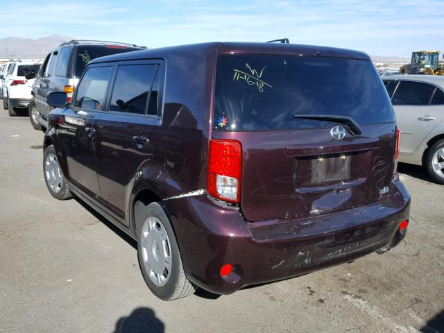 JTLZE4FE4CJ020399 - 2012 TOYOTA SCION XB BURGUNDY photo 3