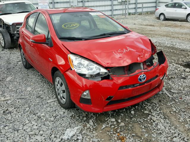 JTDKDTB37E1078752 - 2014 TOYOTA PRIUS C RED photo 1