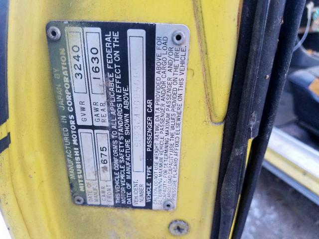 6P23U49005665 - 1974 DODGE COLT YELLOW photo 10