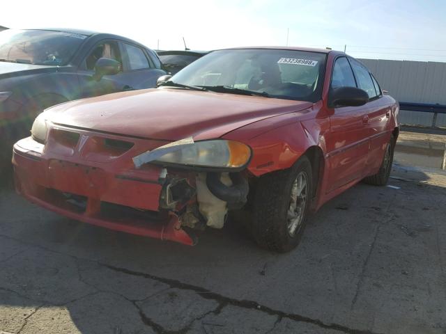 1G2NW52E82C257519 - 2002 PONTIAC GRAND AM G RED photo 2