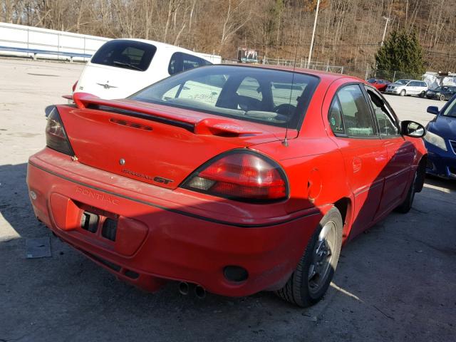 1G2NW52E82C257519 - 2002 PONTIAC GRAND AM G RED photo 4