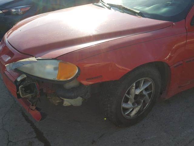 1G2NW52E82C257519 - 2002 PONTIAC GRAND AM G RED photo 9