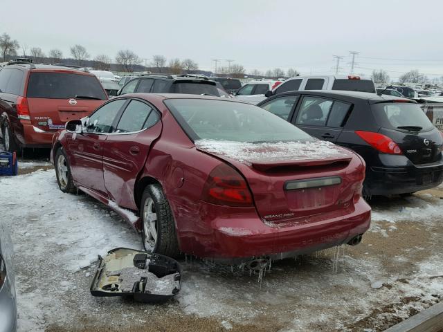 2G2WS522041123912 - 2004 PONTIAC GRAND PRIX MAROON photo 3