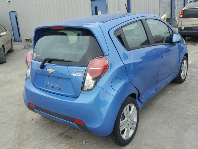 KL8CB6S94EC590157 - 2014 CHEVROLET SPARK LS BLUE photo 4