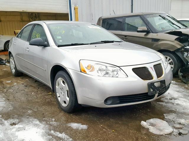 1G2ZF58B974177212 - 2007 PONTIAC G6 VALUE L SILVER photo 1