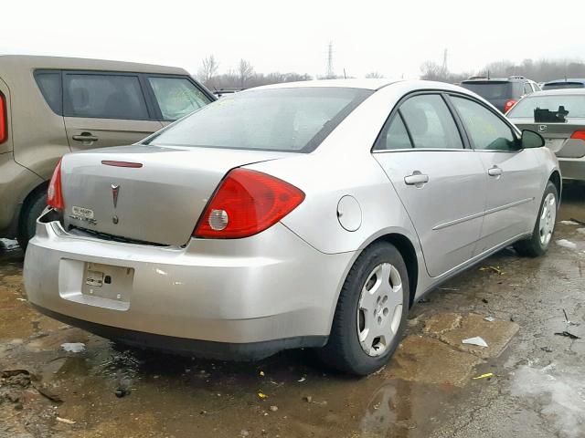 1G2ZF58B974177212 - 2007 PONTIAC G6 VALUE L SILVER photo 4