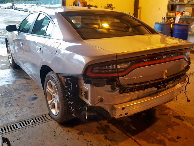 2C3CDXBG8JH179216 - 2018 DODGE CHARGER SX SILVER photo 3