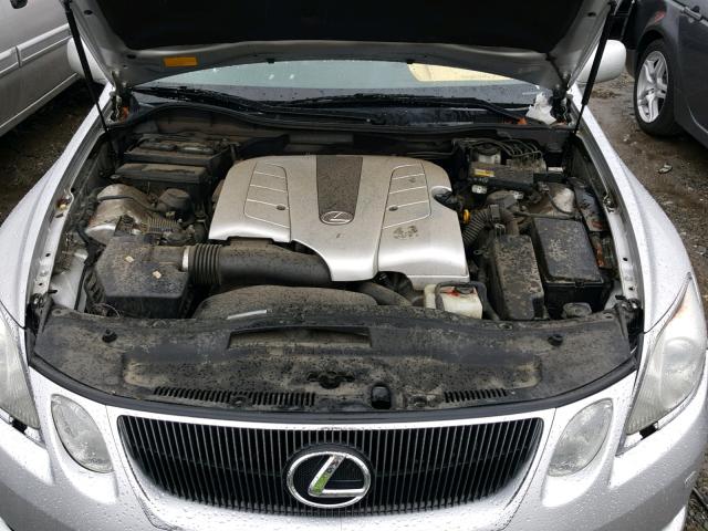 JTHBN96S765001065 - 2006 LEXUS GS GENERAT SILVER photo 7