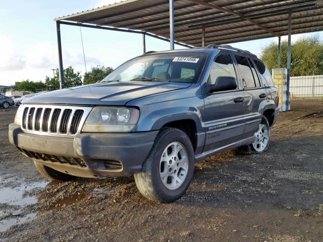 1J4G248S4YC410634 - 2000 JEEP GRAND CHER BLUE photo 2