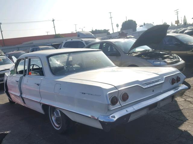 31569B171763 - 1963 CHEVROLET BELAIRE WHITE photo 3