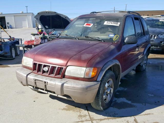 KNDJB723825172622 - 2002 KIA SPORTAGE BURGUNDY photo 2