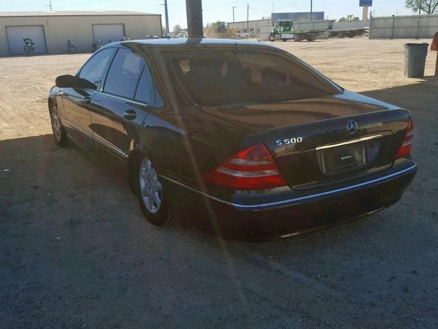 WDBNG75J92A225461 - 2002 MERCEDES-BENZ S 500 BLACK photo 3