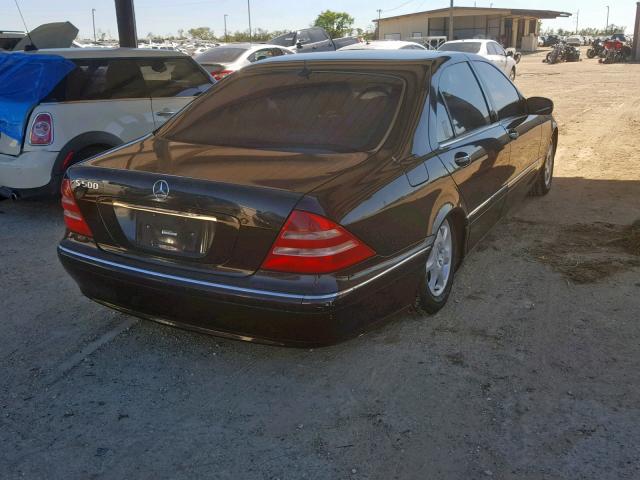 WDBNG75J92A225461 - 2002 MERCEDES-BENZ S 500 BLACK photo 4