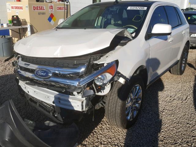 2FMDK4KC2BBA27305 - 2011 FORD EDGE LIMIT WHITE photo 2