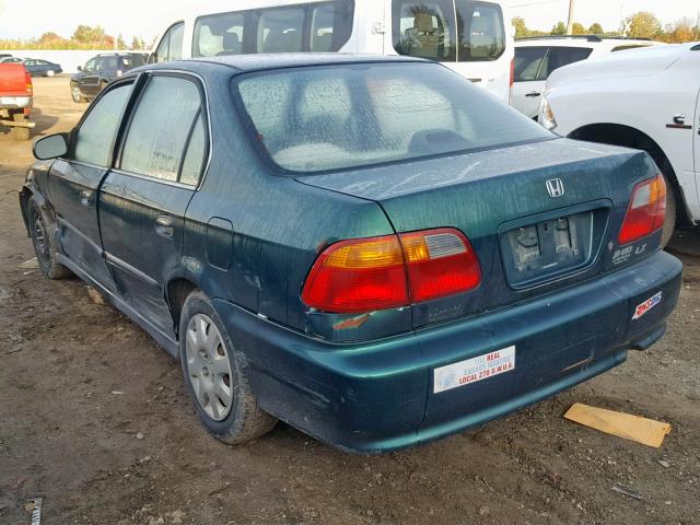 1HGEJ6673XL044398 - 1999 HONDA CIVIC LX GREEN photo 3