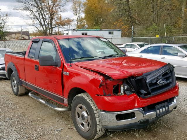 1FTPX12525NA53611 - 2005 FORD F150 RED photo 1