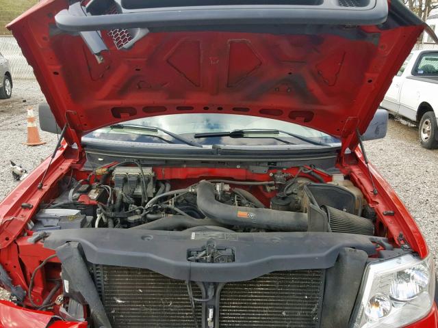 1FTPX12525NA53611 - 2005 FORD F150 RED photo 7