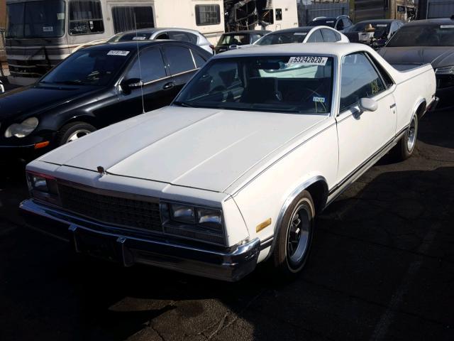 1GCCW80H1ER198610 - 1984 CHEVROLET EL CAMINO WHITE photo 2