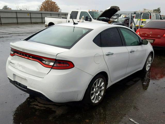 1C3CDFCBXED670189 - 2014 DODGE DART LIMIT WHITE photo 4