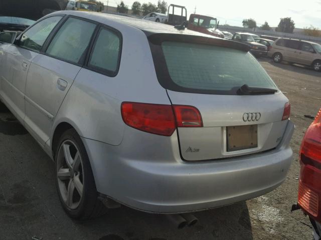 WAUKD78P78A014665 - 2008 AUDI A3 S-LINE SILVER photo 3