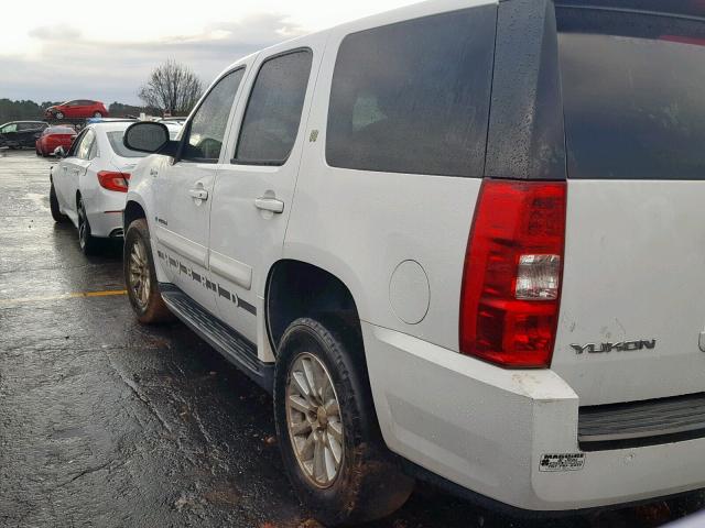 1GKFK13548R230198 - 2008 GMC YUKON HYBR WHITE photo 3