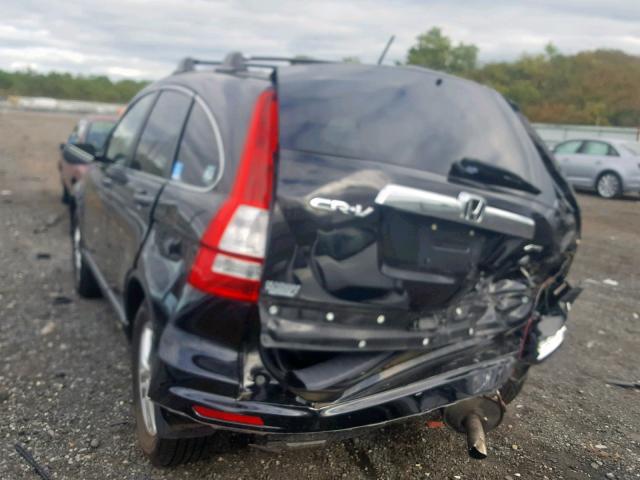 5J6RE4H70AL067550 - 2010 HONDA CR-V EXL BLACK photo 3