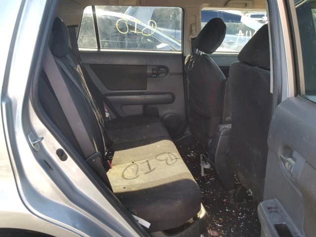 JTLKE50E481040112 - 2008 TOYOTA SCION XB ვერცხლისფერი ფოტო 6