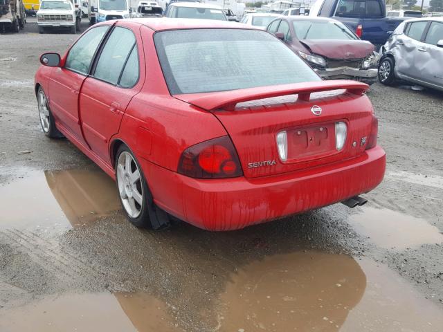 3N1AB51D25L575887 - 2005 NISSAN SENTRA SE- RED photo 3