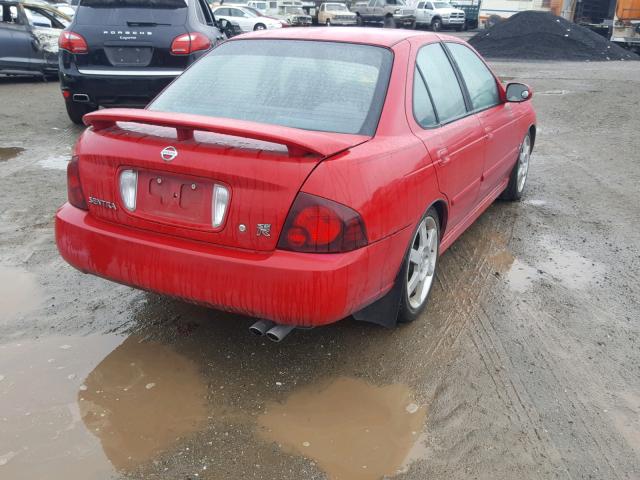 3N1AB51D25L575887 - 2005 NISSAN SENTRA SE- RED photo 4