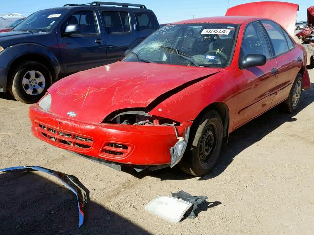 1G1JC524017252695 - 2001 CHEVROLET CAVALIER B RED photo 2