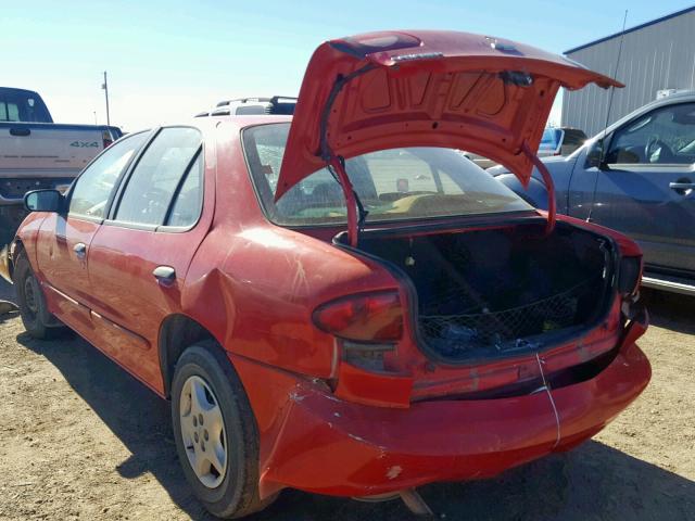 1G1JC524017252695 - 2001 CHEVROLET CAVALIER B RED photo 3