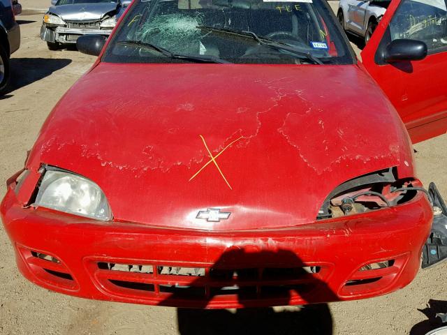 1G1JC524017252695 - 2001 CHEVROLET CAVALIER B RED photo 9