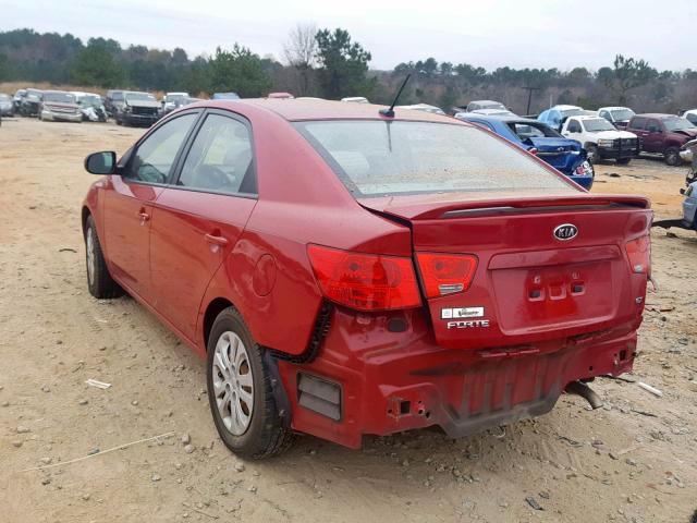 KNAFU4A22D5711288 - 2013 KIA FORTE EX RED photo 3