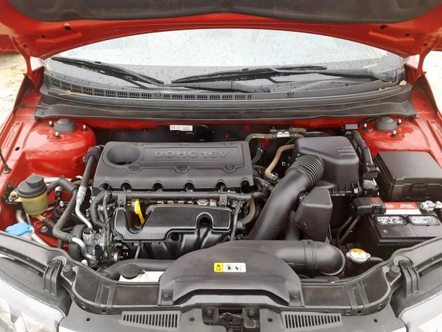 KNAFU4A22D5711288 - 2013 KIA FORTE EX RED photo 7