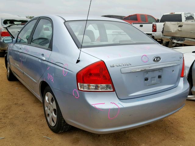 KNAFE121X75444150 - 2007 KIA SPECTRA EX BLUE photo 3