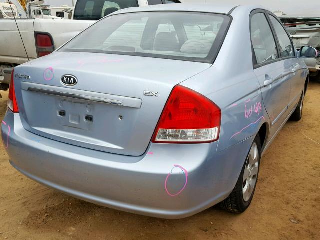 KNAFE121X75444150 - 2007 KIA SPECTRA EX BLUE photo 4