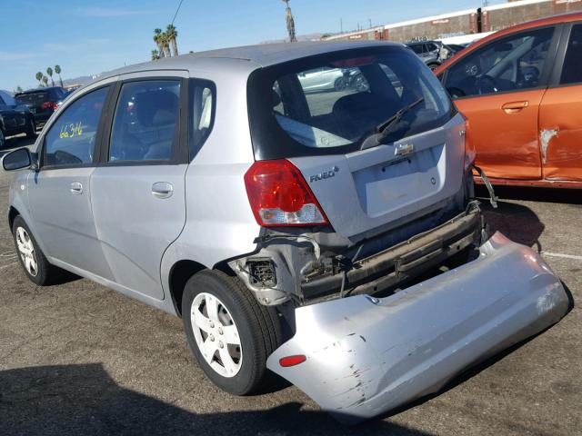 KL1TD66657B733277 - 2007 CHEVROLET AVEO BASE Күміс фото 3