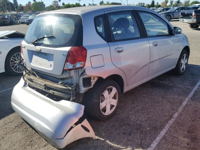 KL1TD66657B733277 - 2007 CHEVROLET AVEO BASE Күміс фото 4