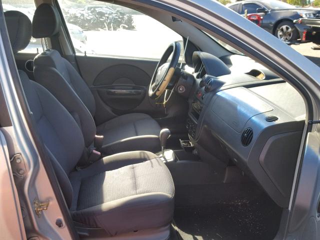 KL1TD66657B733277 - 2007 CHEVROLET AVEO BASE Күміс фото 5