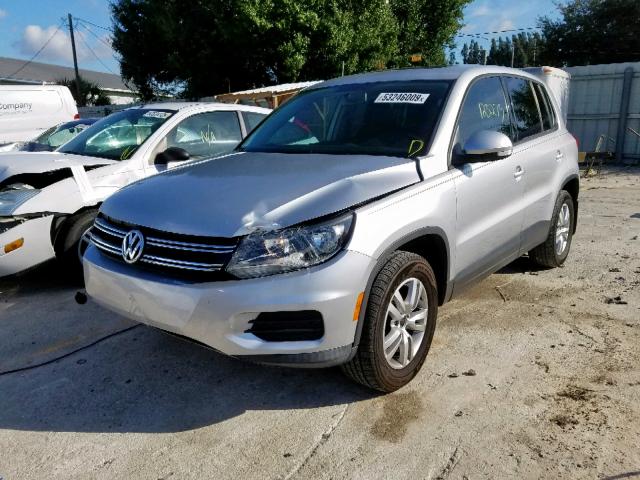 WVGAV3AX8DW608785 - 2013 VOLKSWAGEN TIGUAN S SILVER photo 2