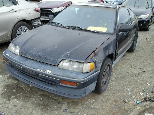 JHMED9369KS008568 - 1989 HONDA CIVIC 1500 BLACK photo 2